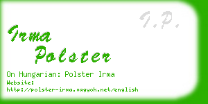 irma polster business card